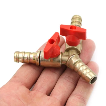 

Clamp Fitting Hose Barb Fuel Water Oil Gas For Garden Irrigation Automotive 3/8" 10mm Brass Y 3-Way Shut Off Ball Valve