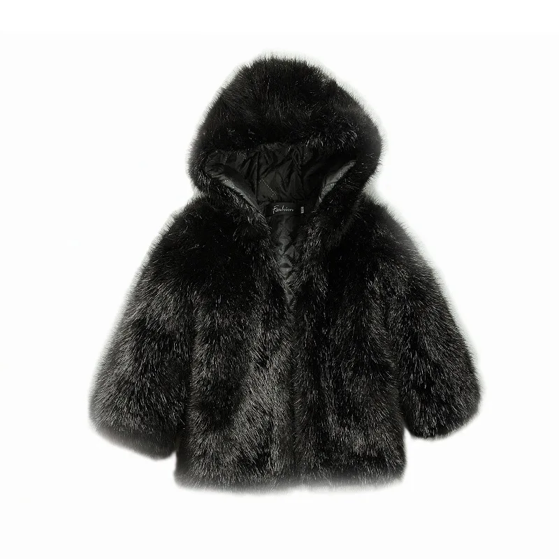 

Kids Coats Children's fine imitated mink fur coat boys and girls more warm clothes