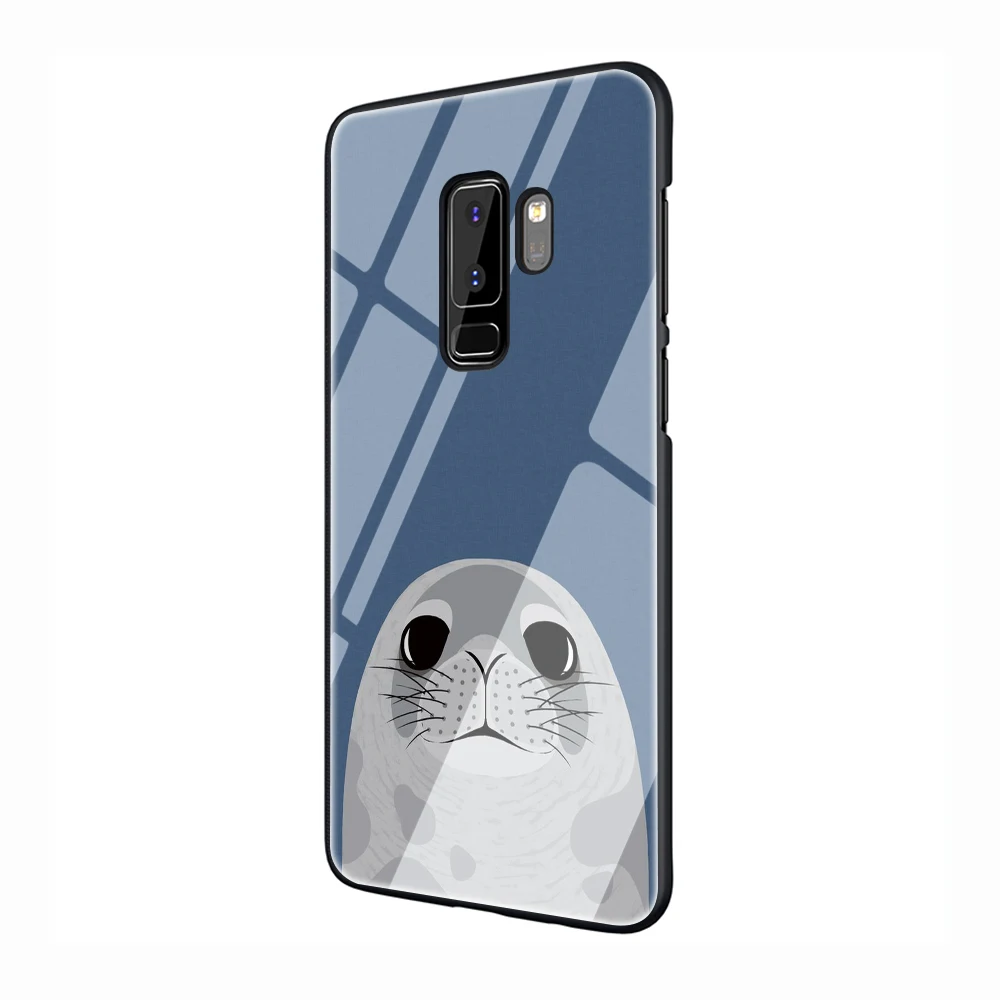 EWAU Детские Арфы печать морской лев Стекло чехол для телефона для samsung Galaxy S7 8; большие размеры 9, 10; плюс 10 плюс Note8 9 10 плюс A10 20 30 40 50 60 70