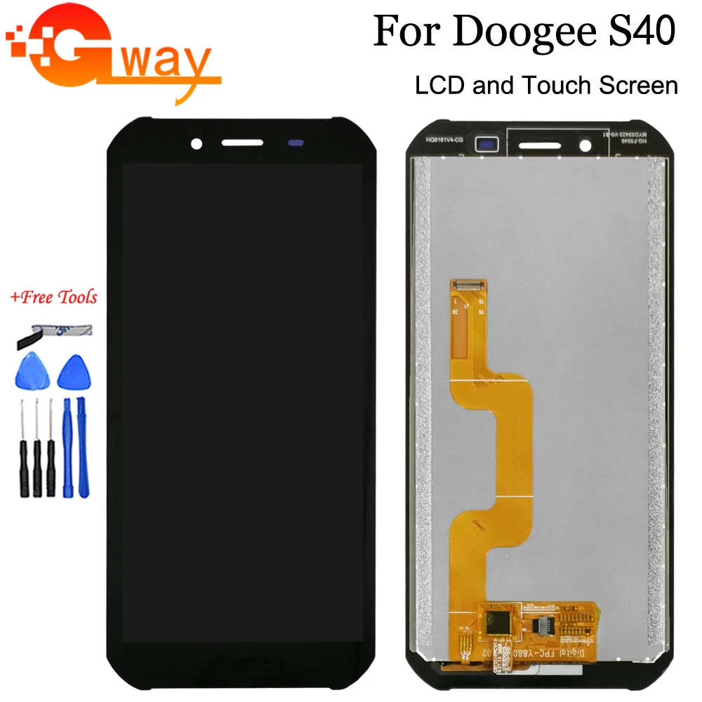 Протестированный ЖК-дисплей для Doogee S40+ кодирующий преобразователь сенсорного экрана в сборе для замены телефона S40