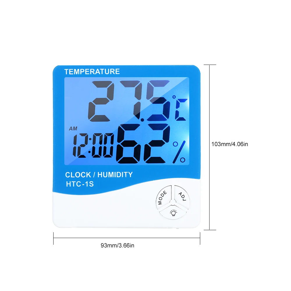 Комнатный термометр-гигрометр комнатный ℃/℉ Измеритель температуры и влажности Будильник термо-гигрометр с ЖК-дисплеем