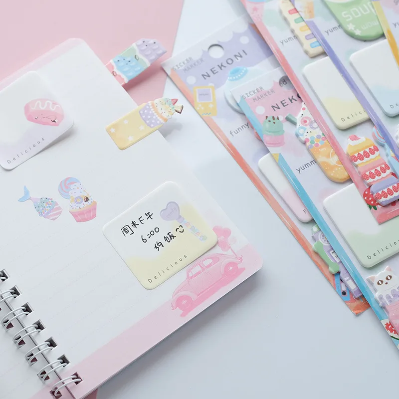 Strawberry Bear Wish Bottle Soup Nekoni Memo Pad Sticky Notes Memo Notebook Stationery Papelaria Escolar School Office Supplies 3