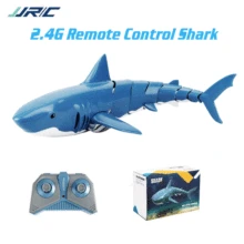 JJRC S10 uzaktan kumanda köpekbalığı 2.4G 4 kanal RC balık 20 dakika elektrikli simülasyon RC Mini tekne su geçirmez gemi oyuncaklar çocuklar için