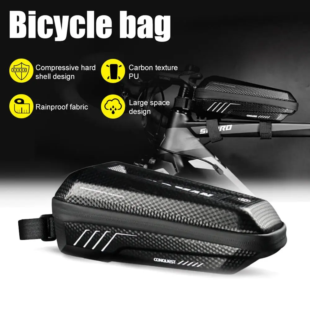 

WILD MAN Bicycle Top Tube Front Beam Bag MTB Road Cycling Anti Pressure Shock Rainproof Bag Bike Accessories Phone Case Holder