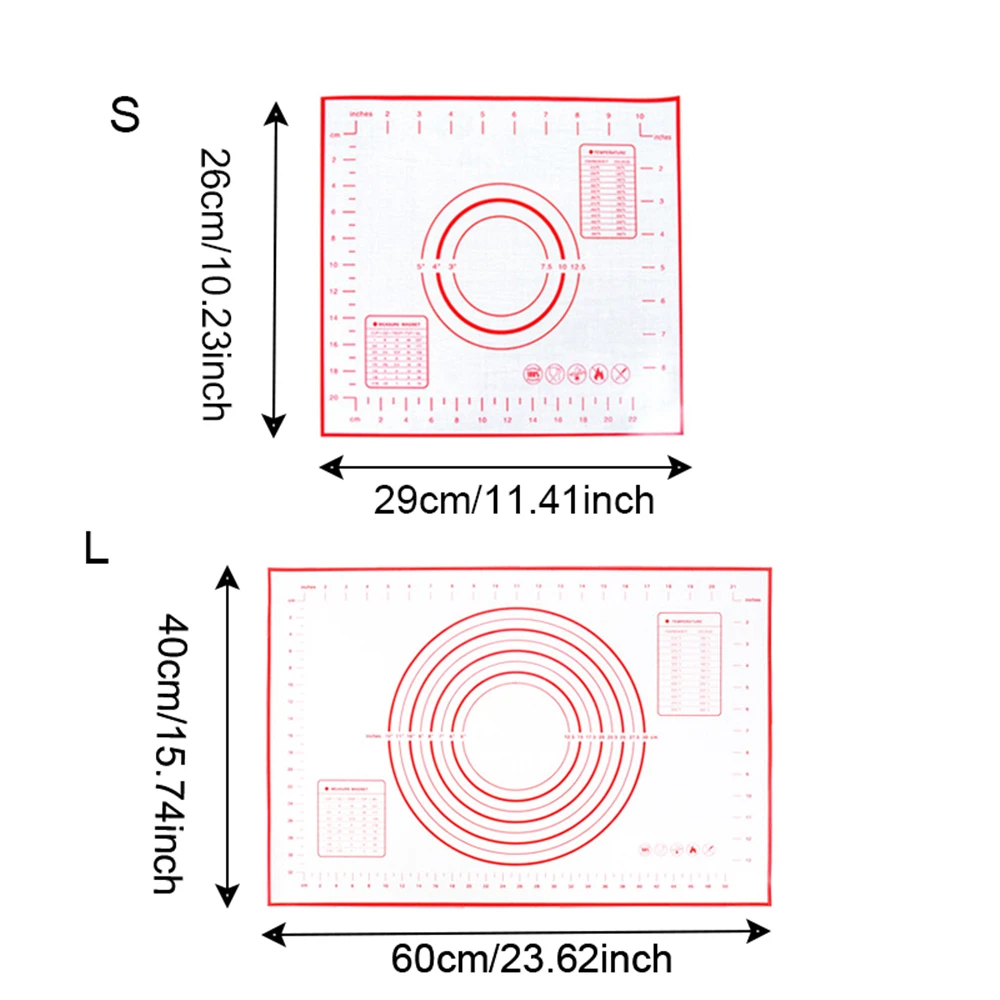 Силиконовый коврик для выпечки, не наклеиваемый, тестомесильные колодки для пиццы, клецки, коврик для теста, жаропрочный вкладыш, колодки, инструменты для приготовления пищи