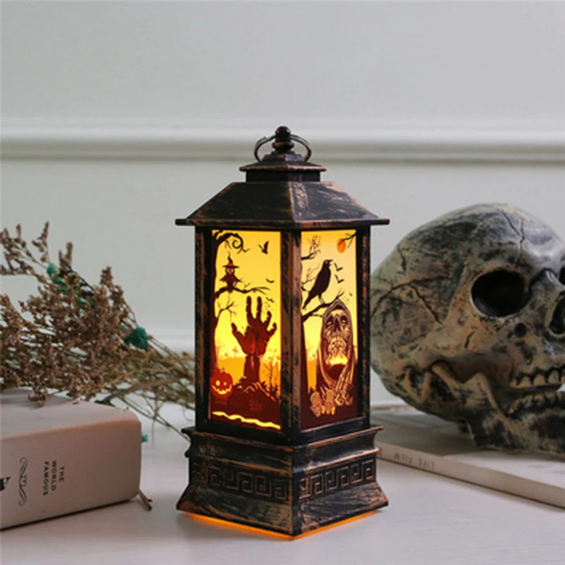 flame ghost hand Хэллоуин Моделирование пламени огни маленькие масляные лампы Висячие Фонари украшения реквизит бар сцена композиция ночник - Цвет: flame ghost hand