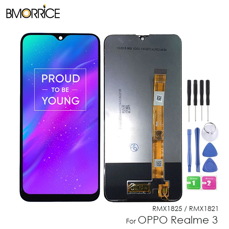

6.22 '' LCD For OPPO Realme 3 RMX1821 RMX1825 LCD Display Touch Panel Screen Digiziter Sensor Assembly Replacement