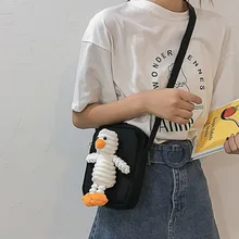 Женская сумка милое мультяшное украшение сумка на плечо Повседневная лаконичная сумка через плечо