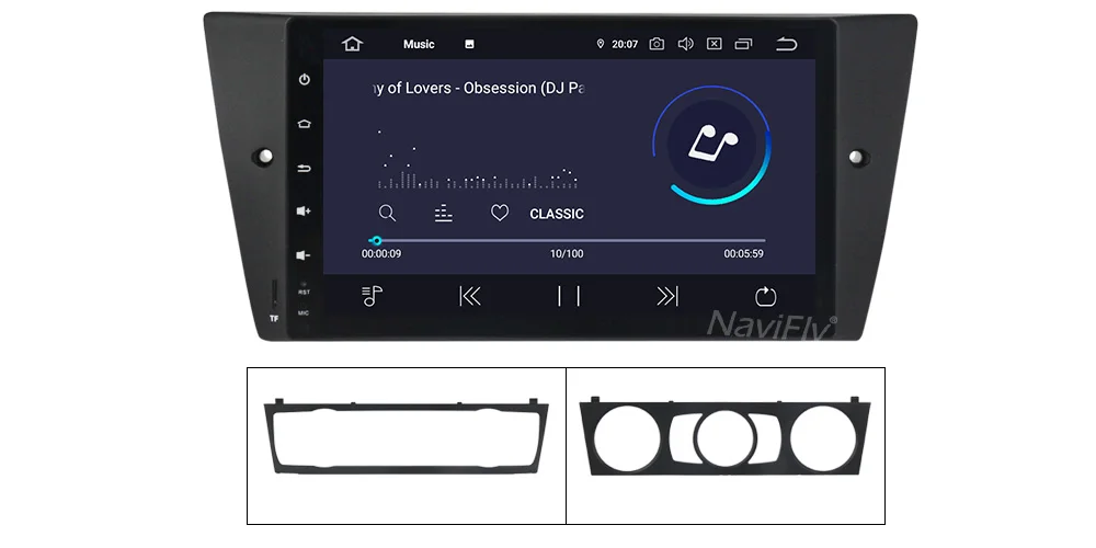 Sale NaviFly IPS Screen DSP Android 9.0  Car Multimedia Player for BMW 3 Series E90 E91 E92 E93 Stereo Autoradio HD GPS Navigation BT 18