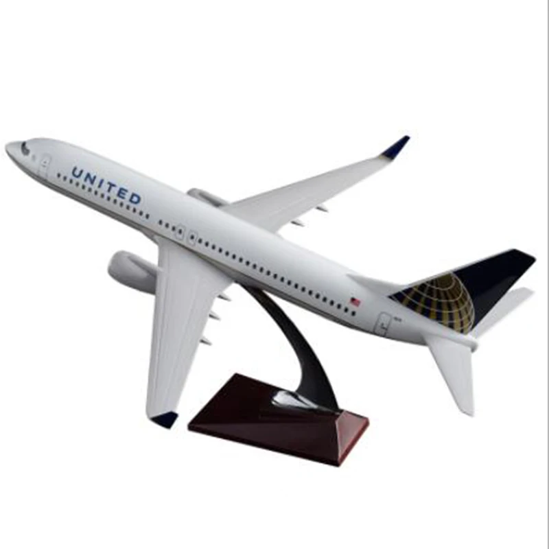 Collectible B737 About 40cm Length United Airlines Airplane Model Toys