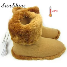 USB Zachte Voetenwarmer; теплые тапочки; мягкая плюшевая домашняя зимняя обувь с подогревом; согревающие тапочки; моющаяся грелка для ног