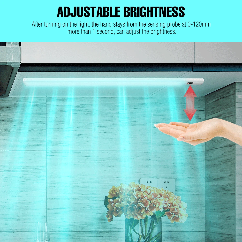 

WENNI LED Germicidal UV Lamp Desinfection Light USB LED UVC Sterilizing Lamp Ultraviolet LED Bactericida Light Sensing Amuchina