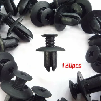 

For Mazda 6 2002-2006 Push Pin Clips Set Parts Accessories Car 120Pcs Black