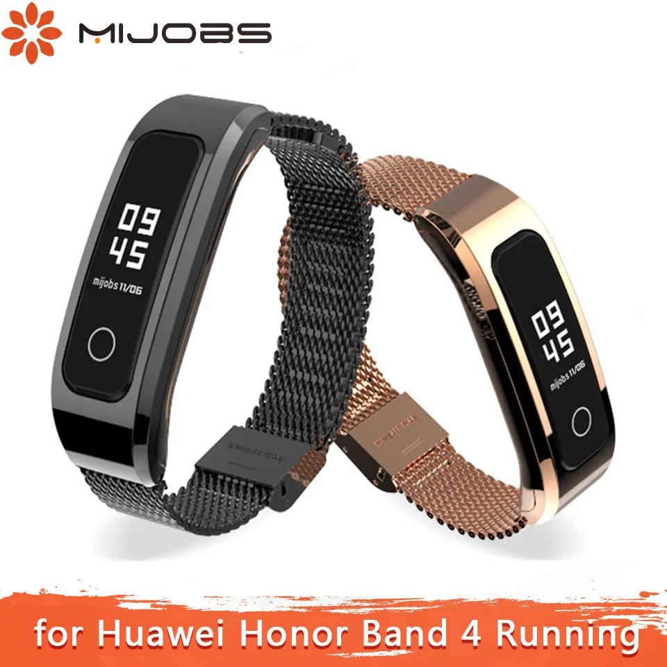 Ремешок для бега Honor Band 4 металлический ремешок Huawei Смарт часы Аксессуары