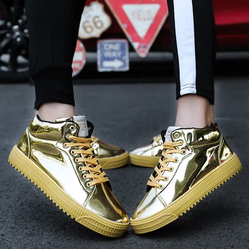 Zapatos deportivos dorados mujer Clearance