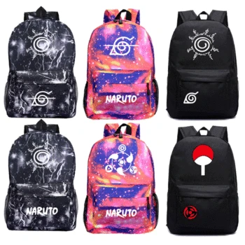 

NARUTO Sharingan Uchila Sasuke Backpack Boys Girls back to School Backpack Daily Backpack Women Man Shoulder Backpack