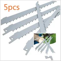 S644D 5 Pcs Saw Blades Wood Pruning Reciprocating Saw Blades Clean For Wood Fast Cutting 150mm