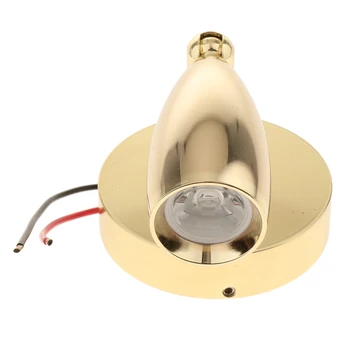

RV Boat 12V 3W LED Reading Light Next To Bed Surface Mount Golden Wall