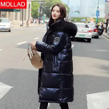 

2019 Winter Women Down Jacket Warm Overknee Long Down Coat For Women