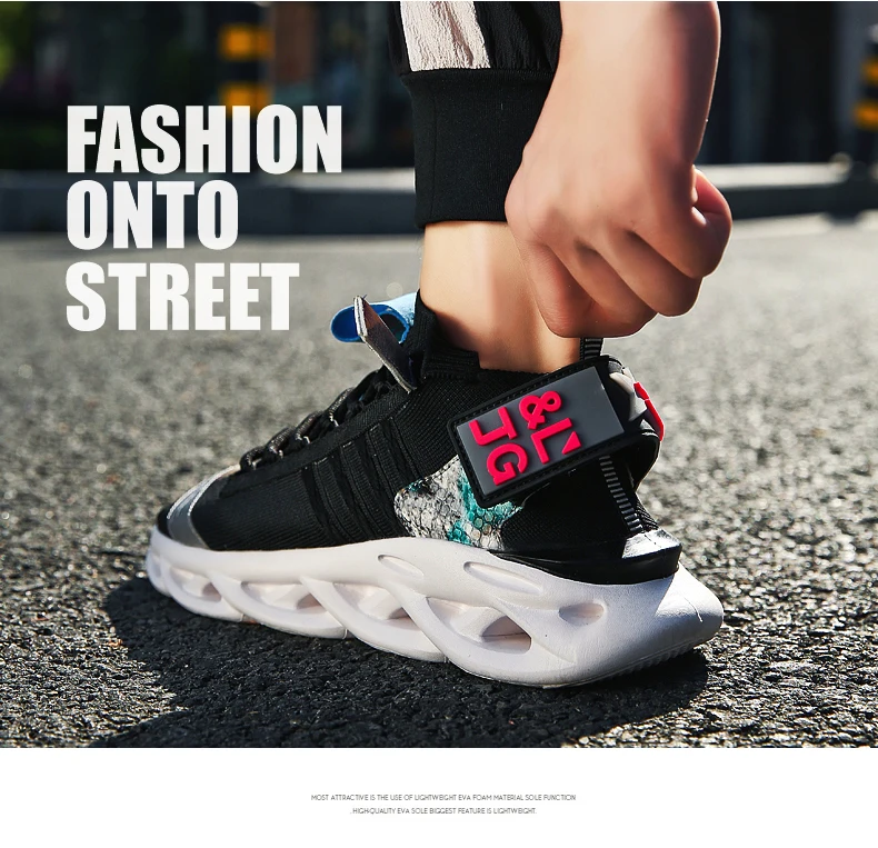 New Men Running Shoes Trend Couple Sneakers Lightweight Comfortable Cushioning Sport Shoes High Elastic Non-slip Wear Shoes35-46