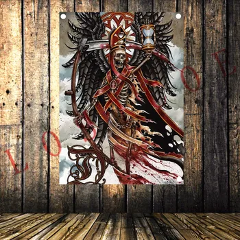 

Grim Reaper HD Retro Rock and Roll Band Flag Heavy Metal Tattoo Banners Music Studio Bedroom Background Wall Decoration
