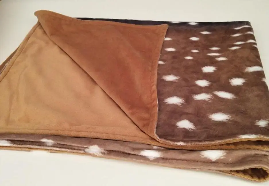 2 шт., Фланелевое детское одеяло с рисунком оленя, дизайн, байковое одеяло с животным принтом DOM1091070 - Цвет: brown