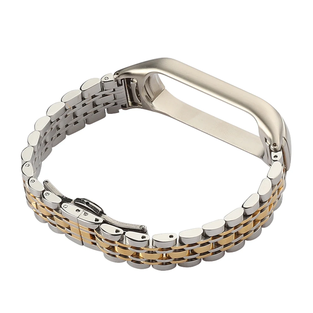 Pulseira de para Homens Pulseira de Metal Legal Pulseira para Xiaomi mi Band Aço Inoxidável - Image 3