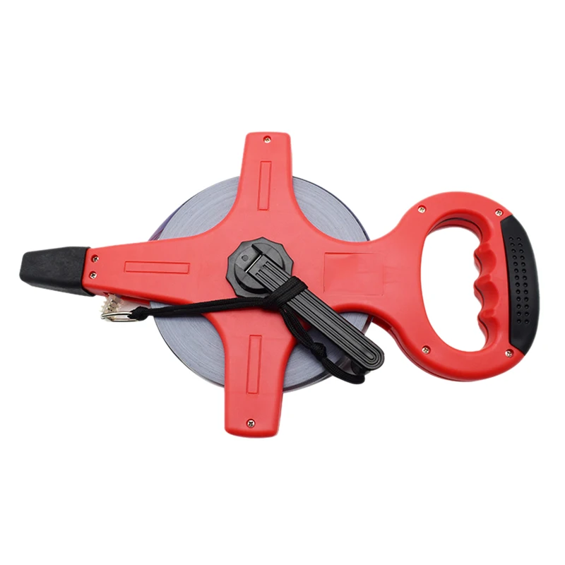 

50M Retractable Metric Tape Open Reel Long Steel Tape Measure Measuring Ruler Woodworking Tools