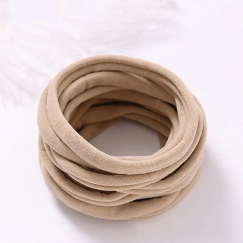born baby accessories	 12pcs/lot Nude Soft Baby Nylon Headbands Soft Traceless Wide Stretchy Head bands For Girls Base Head Wear Hair Accessories pacifier for baby Baby Accessories