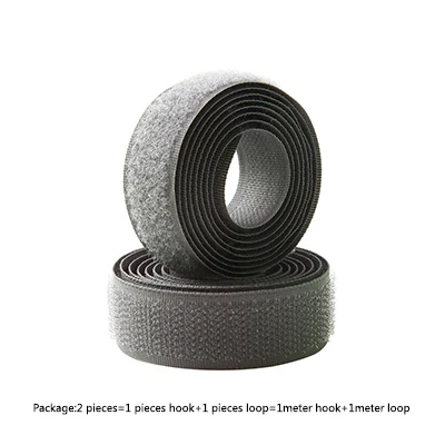2 см* 1 м Velcros красочные нейлоновые липучки застежка без клея Sweing Magic Tape кабельные стяжки Швейные ленты аксессуары - Цвет: 18 dark gray