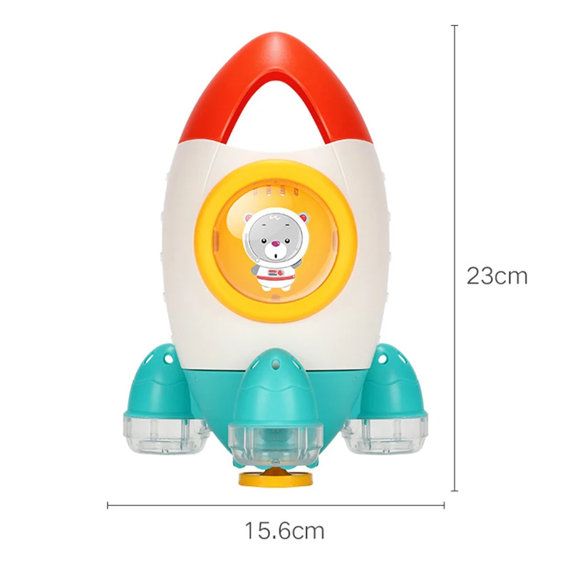 Детская Ванна игрушка мультфильм ракета вращающаяся вода спрей душ ванная комната Младенческая вода игрушки милые веселые дети Новорожденные купальные игрушки подарок
