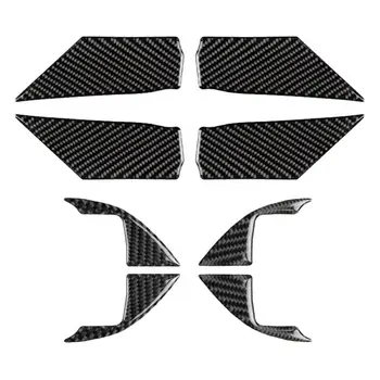 

8Pcs Set Carbon Fiber Car Sticker For Camry 18-19 Inner Door Trim For Toyota 8-Generation Decorative Frame Cover Trim