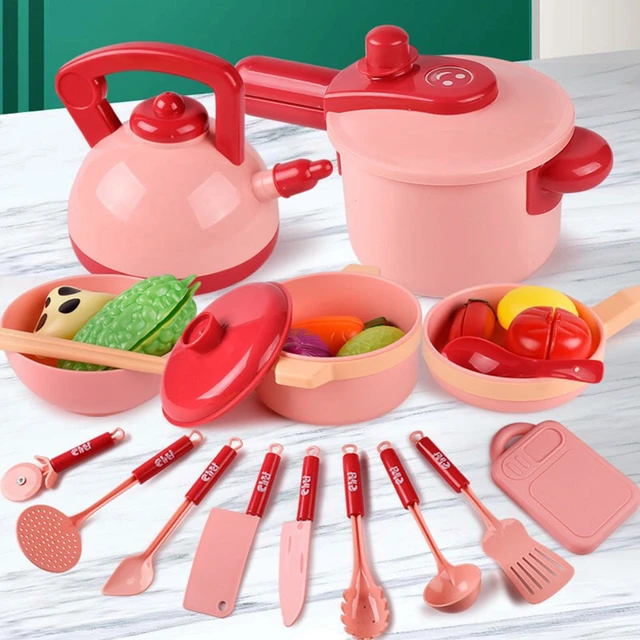 Stainless Steel Funny Kids Simulation Kitchen Toys Cooking Cookware  Children Kitchen Tableware Pretend Role Play Toy for Kids - AliExpress