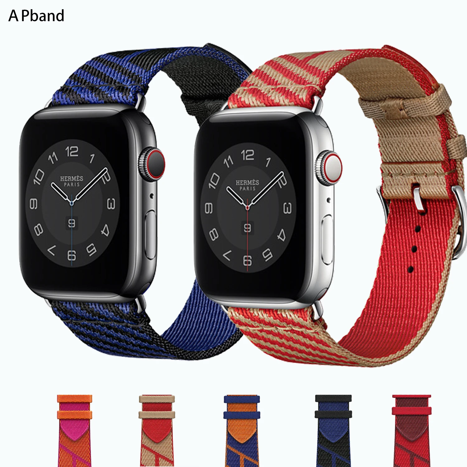 

Jumping Single Tour Strap For Apple Watch Band 44mm 40mm 45mm/41mm 42mm 38mm 44 mm Woven Nylon nato Bracelet iwatch 5 4 3 se 6 7