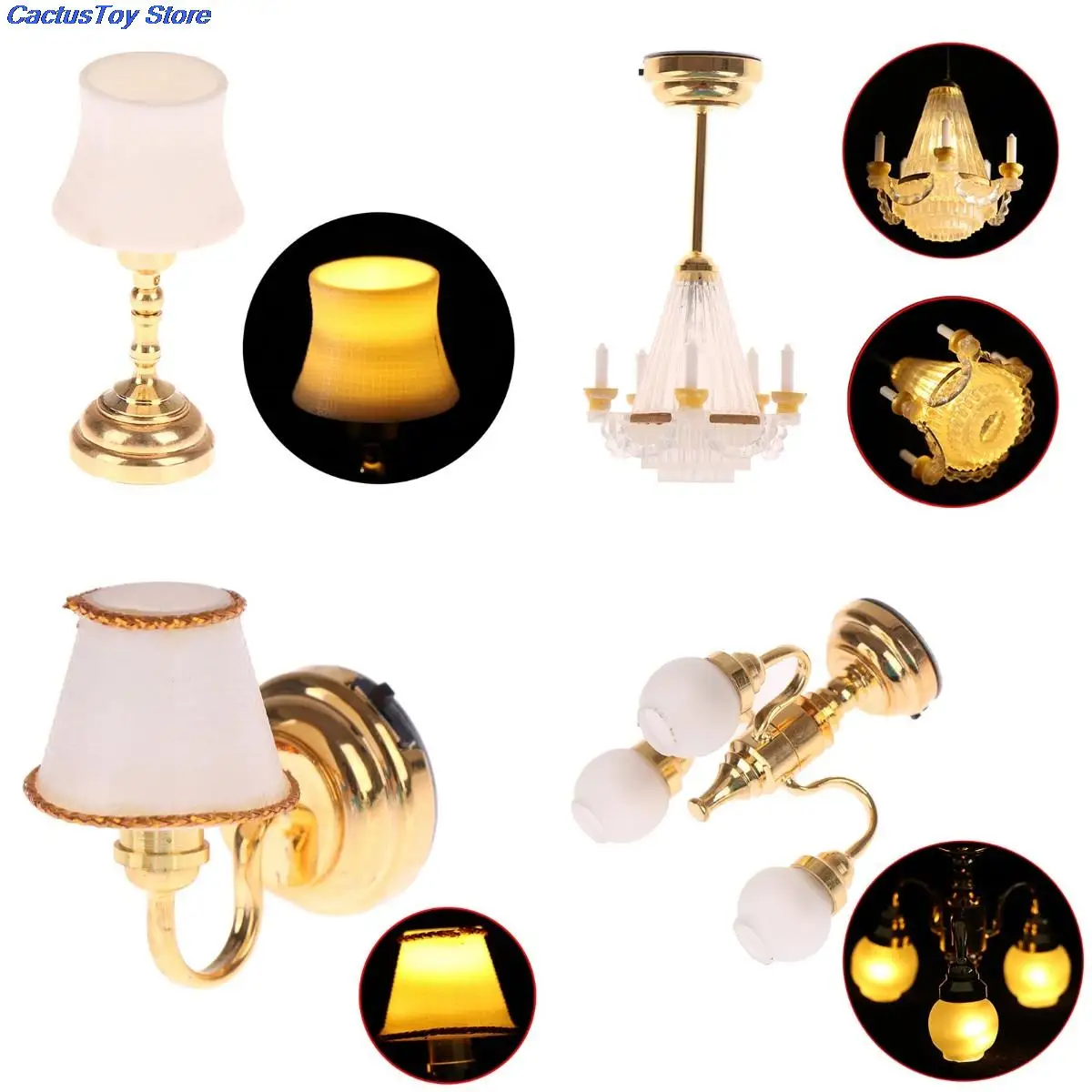 1pc 1/12 Scale Dollhouse Accessories Miniature LED Wall Sconce Lamp Battery Operated With ON/OFF Switch | Игрушки и хобби