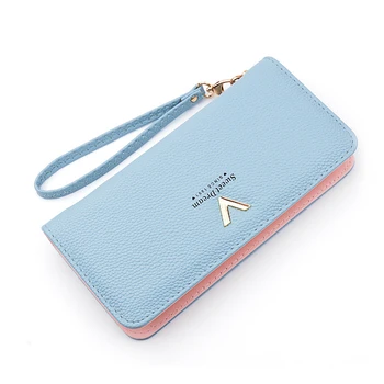 

2020 New Phone Bags Women Wallets Large Female Purse Brand Leather Retro Ladies Long Woman Wallets Card Clutch Zipper Wallet