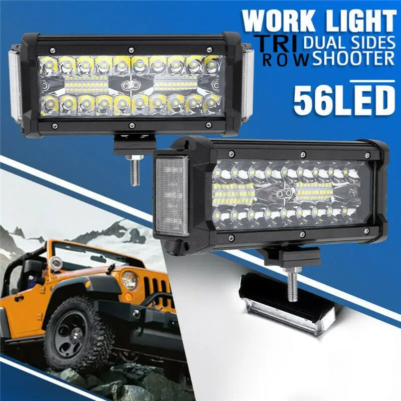 

7Inch 168W Waterproof Off Road LED Work LIght Car Light Bar LED Lights For Trucks