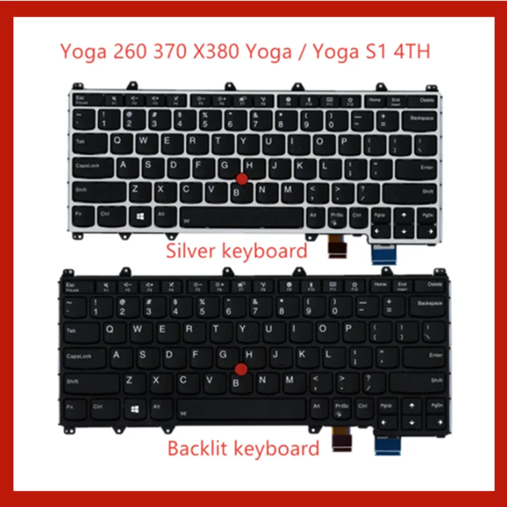 Original Us English Backlit Keyboard For Lenovo Thinkpad Yoga 260 370