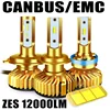 Luz LED Canbus para faro delantero de coche, bombilla Led ZES de 12000LM, 72W, con Chip de 12V, H7, H1, H3, HB3, 9005, hb4, H11, H27, 9006 ► Foto 1/6