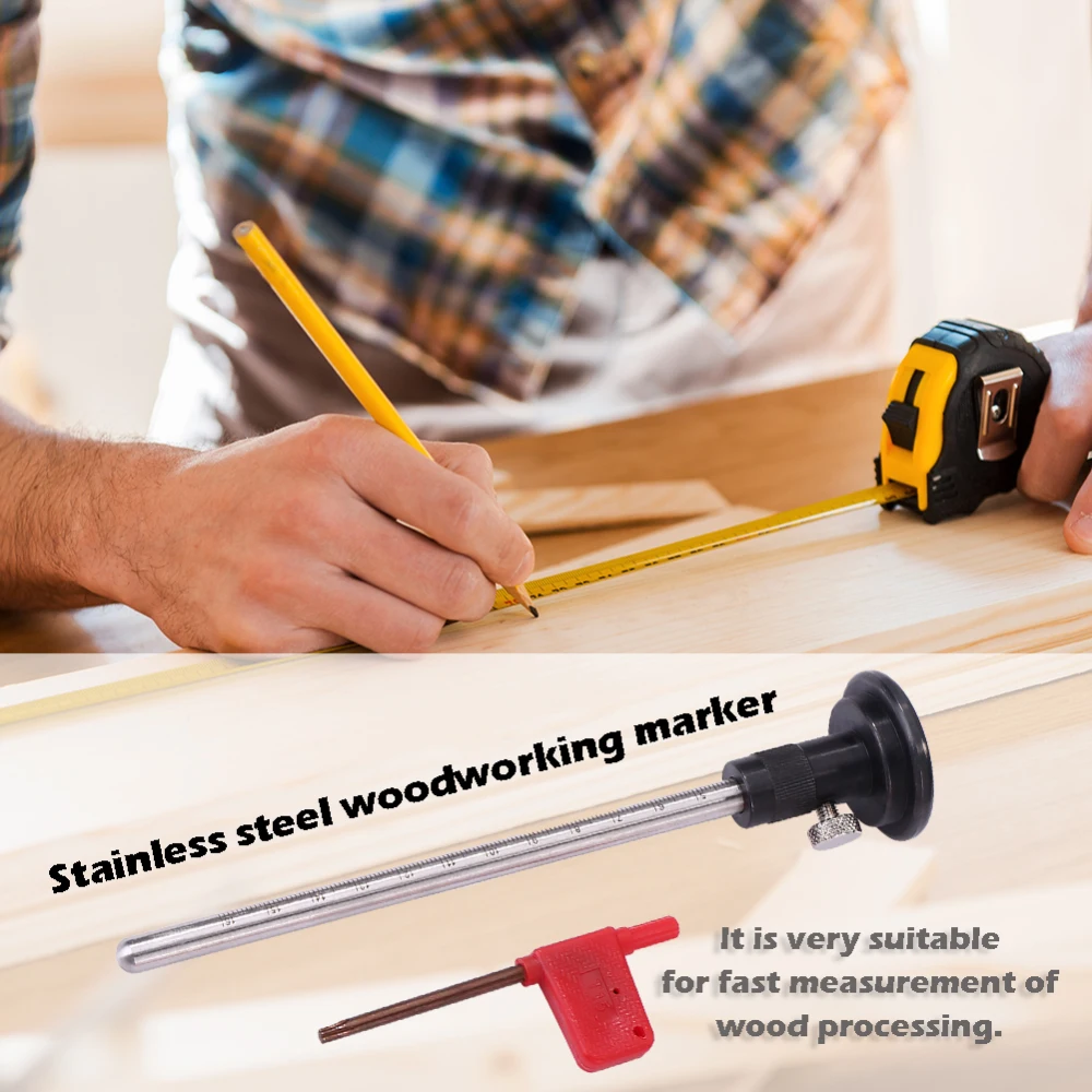 

Wheel Marking Gauge with 1/32nd 1 mm Scale Woodworking Scribers Parallel Line Drawing Tool Stainless Steel Woodworking Tool