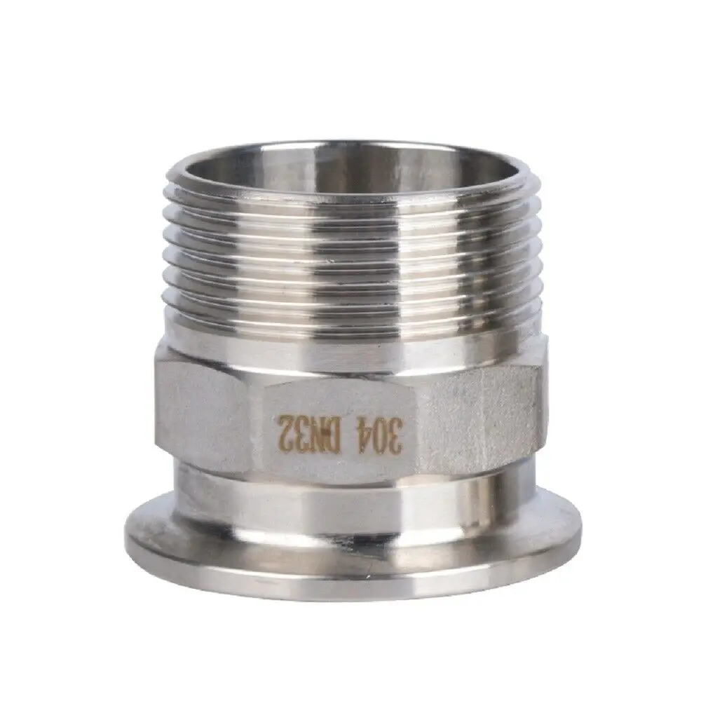 

304 Stainless Steel Sanitary Male Threaded Ferrule Pipe Fitting Tri Clamp Type