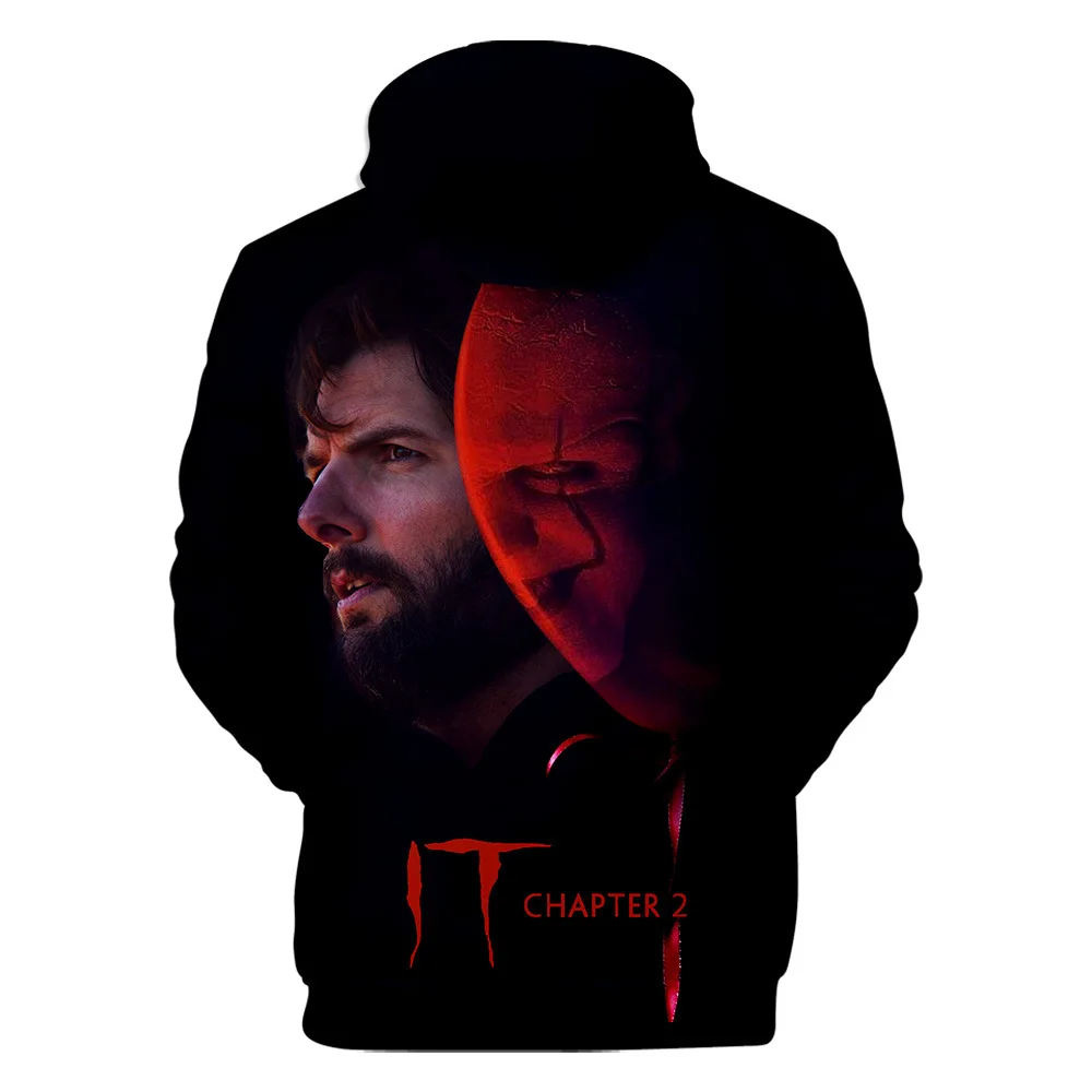 Популярные толстовки с капюшоном с персонажем IT2 Pennywise, 3d вечерние толстовки на Хэллоуин для детей и мужчин, поп-готический свитшот, хлопковая уличная одежда, Прямая поставка