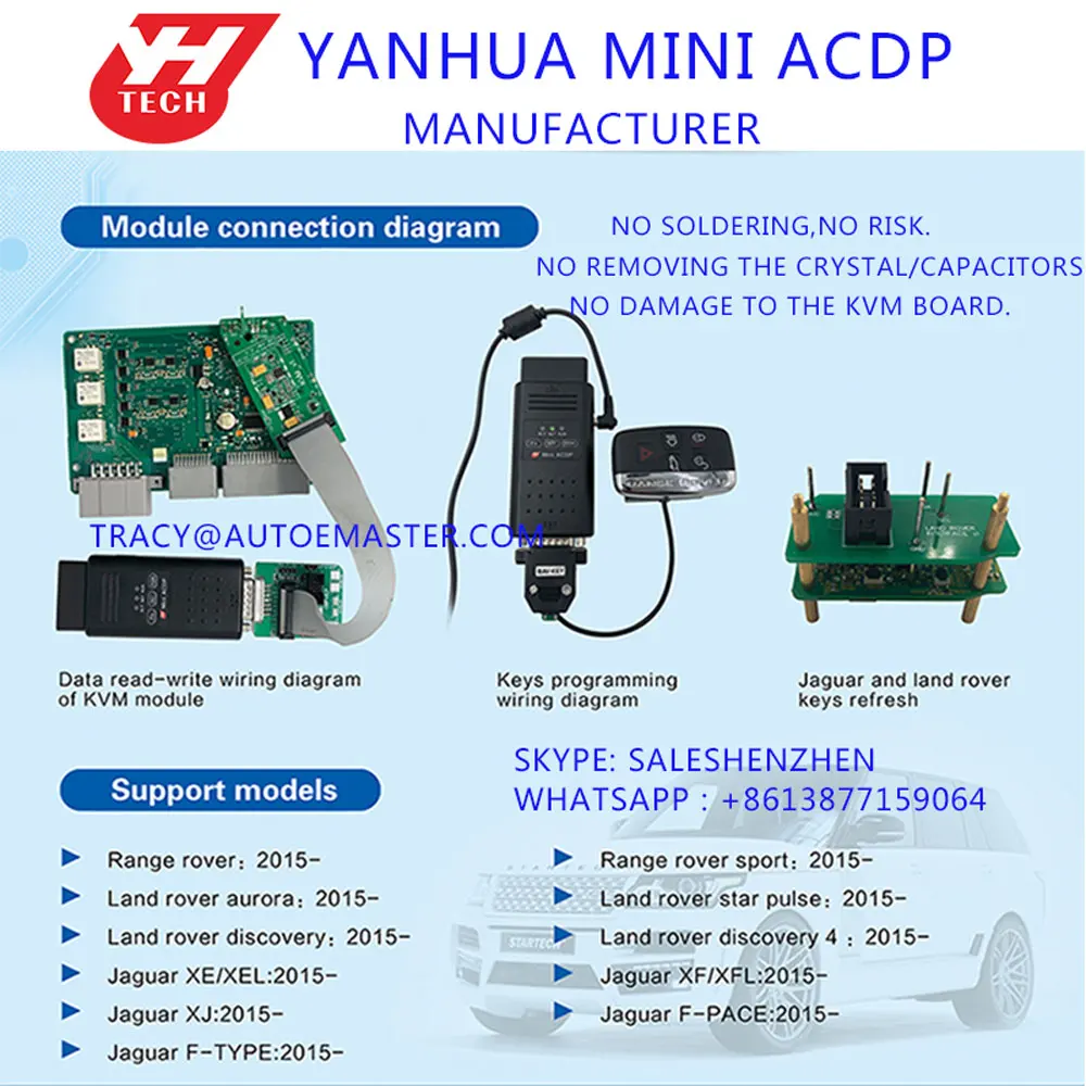 Yanhua Mini ACDP 12 модулей для BMW CAS FEM Land Rover KVM Porsche BCMMB91F Fit KIA Sonata 9 MQB EGS VOLVO программирование