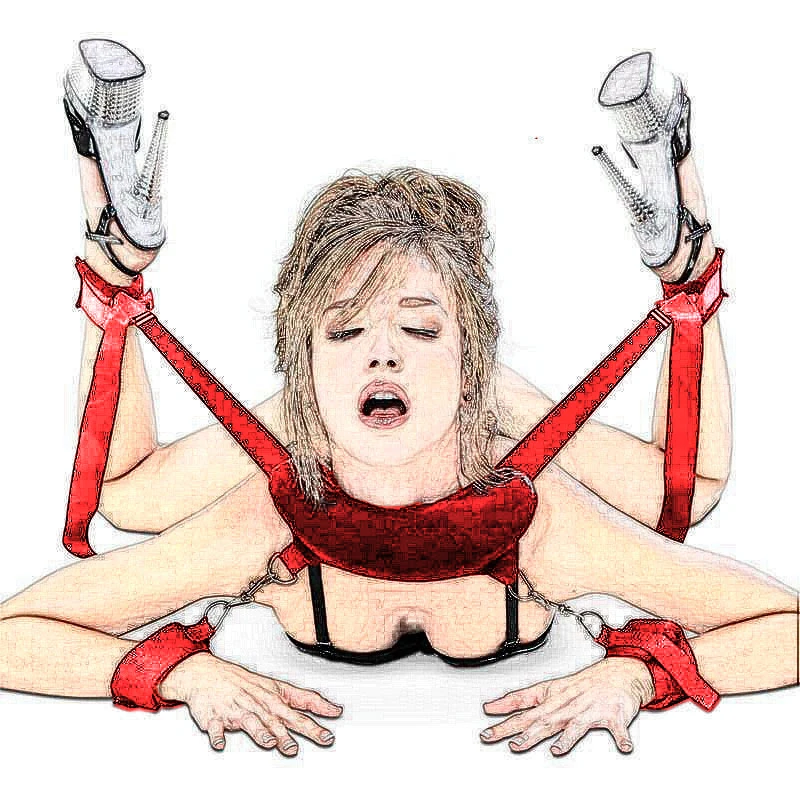 Женское кожаное нижнее белье, боди для женщин, эротические костюмы для начинающих, наручники для мастурбации, сексуальные игрушки для БДСМ - Цвет: red4