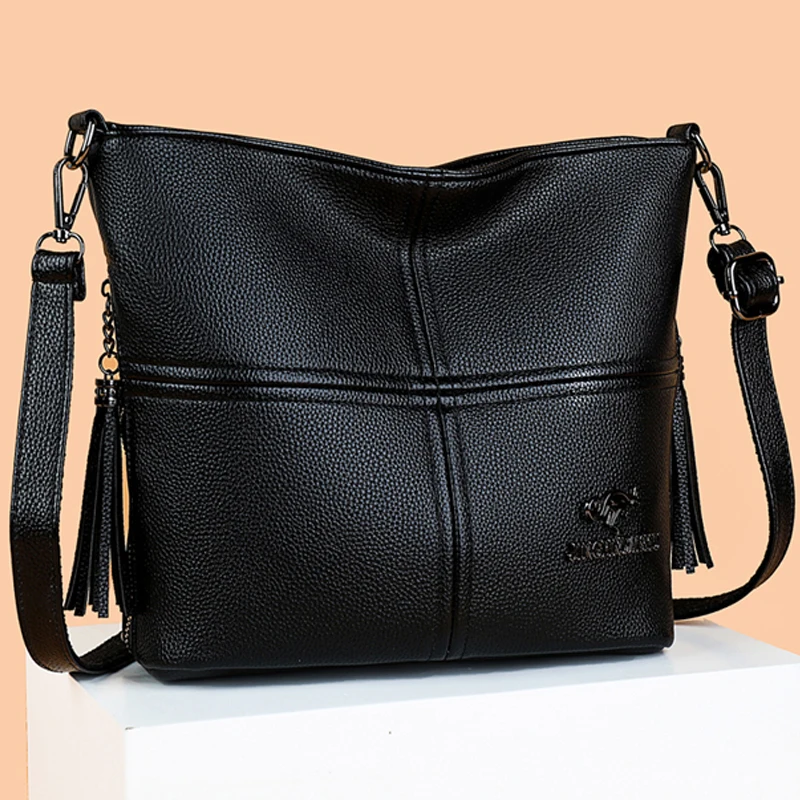 Luxury Handbags Women Tote Bag Fashion Tassel Shoulder Crossbody Bags Designer Ladies High Quality Leather Hand Bags Sac A Main