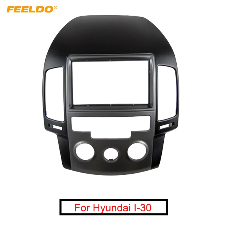 

FEELDO автомобильный 2Din радио фасции Рамка для Hyundai I-30 2009 руководство AC LHD Корейская стерео Лицевая панель тире отделка комплект # FD5143