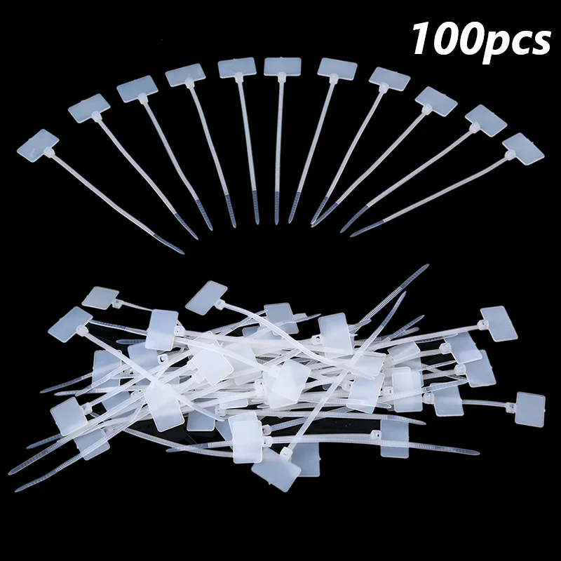 Tanio 100 sztuk/zestaw opaski kablowe nylonowe Easy Mark metki plastikowe