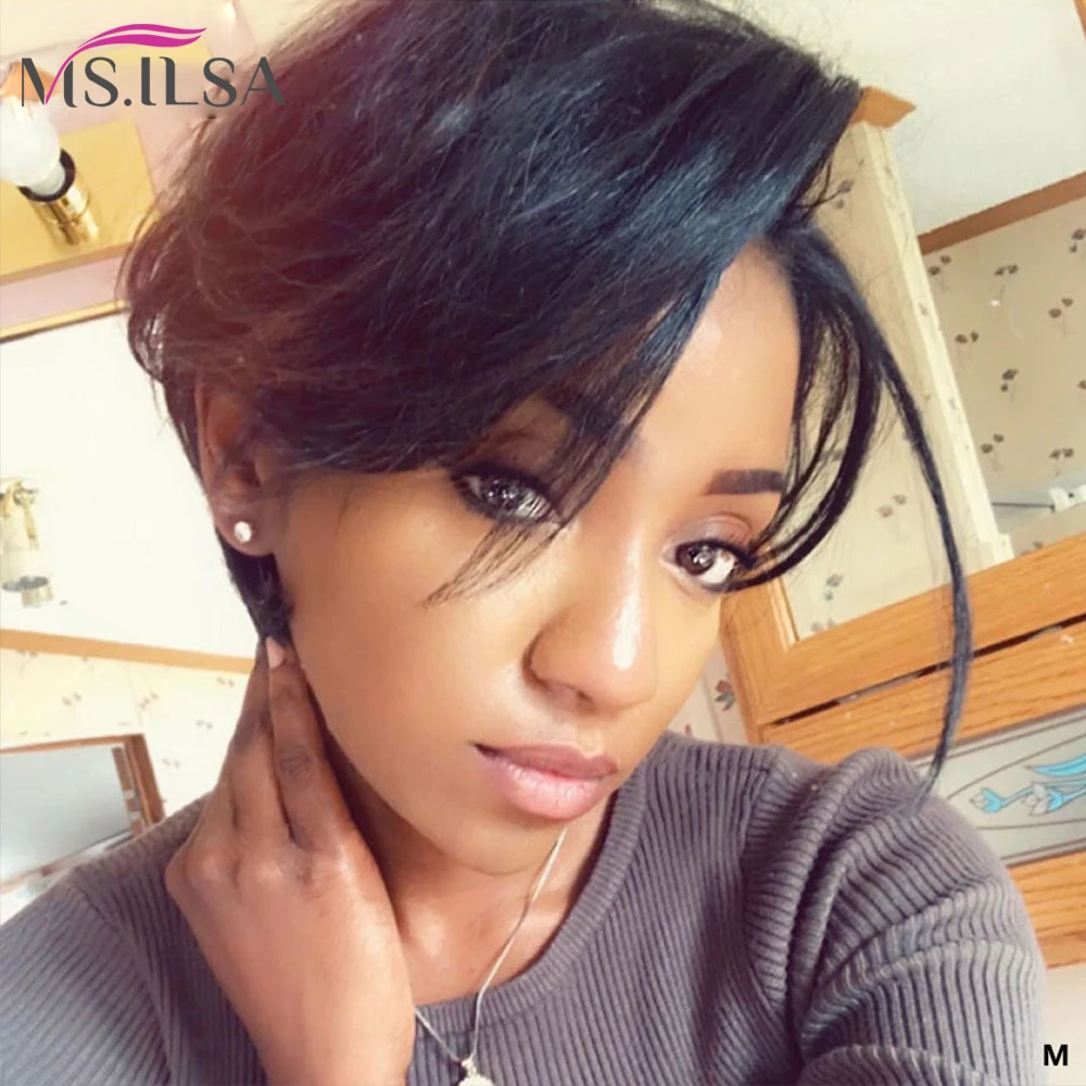 

Pixie Cut Wig Peruvian Short Bob Human Hair Wigs For Black Women Remy Hair 13*4 Lace Front Human Hair Wigs Pre Plucked