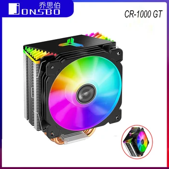 شراءجونسبو CR1000 GT الكمبيوتر مروحة تبريد لوحدة المعالجة الرئيسية 4 أنابيب 5 فولت ARGB برج نوع النحاس النقي الحرارة سطح المكتب التبريد المبرد إنتل/AMD
