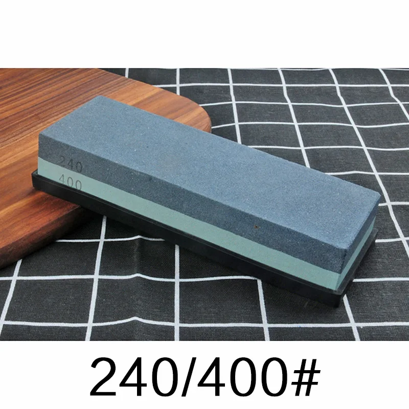 240 400 grit Двухсторонняя 240 600 1000 3000 5000 8000 зернистость профессиональная точилка для ножей точильный камень шлифовальный камень с нескользящей основой - Цвет: 240 400 grit